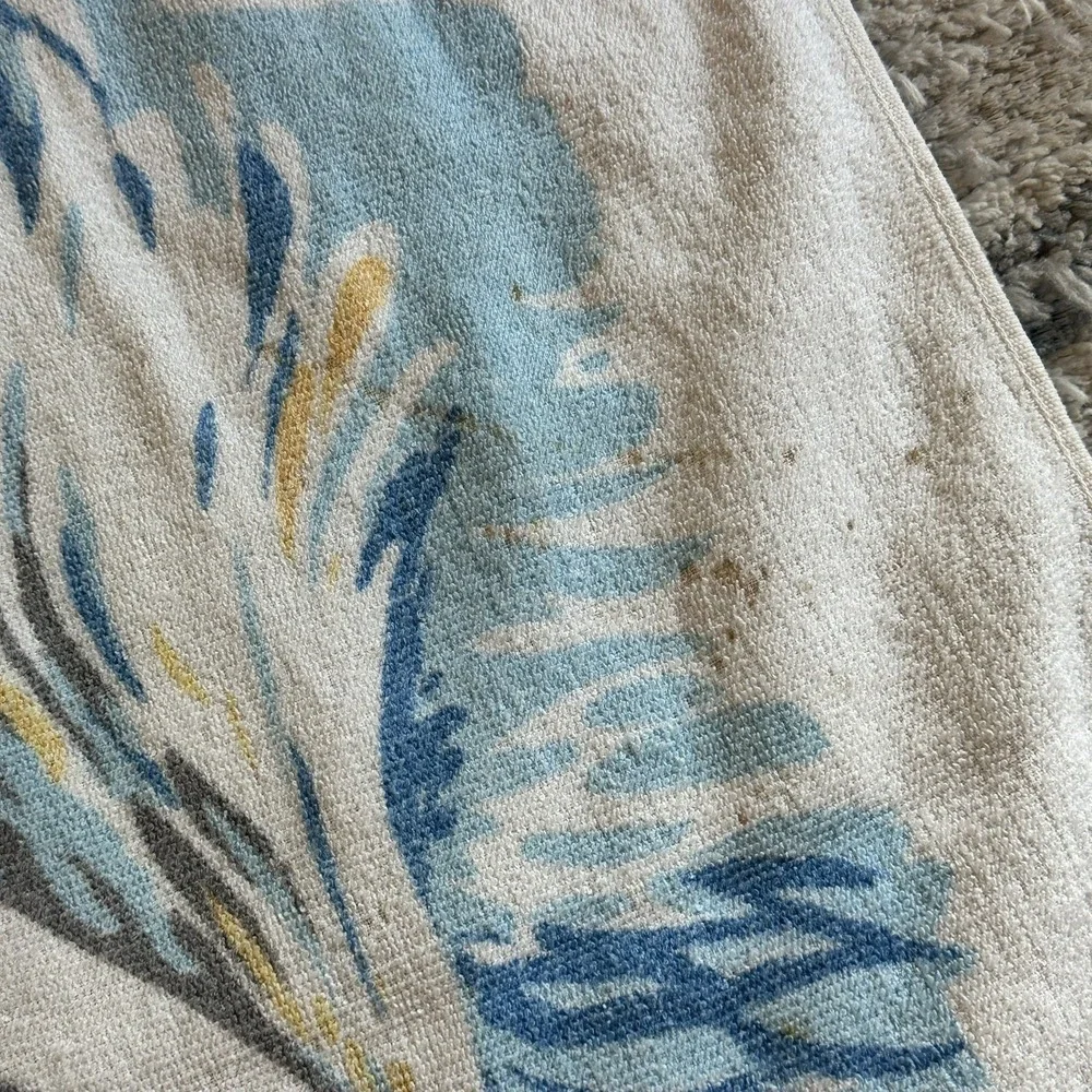 Vintage 60-70's surfer ocean beach towel cannon made in USA terry cloth Flaws